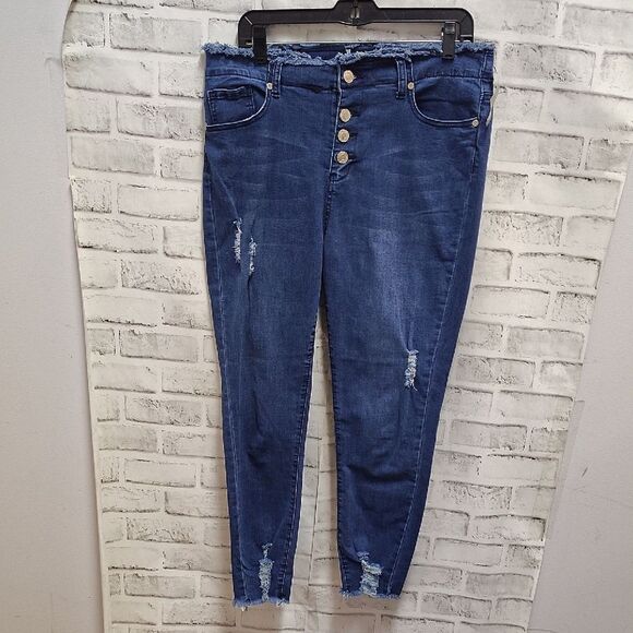 Celebrity Pink Denim - Celebrity Pink Blue Skinny Jeans High-Waisted